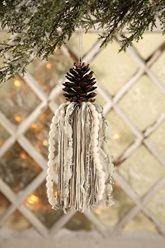 Bethany Lowe Christmas – Winterberry Pinecone Tassel Ornament – DA0964