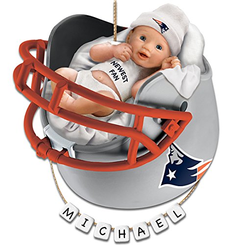 New England Patriots Personalized Baby’s First Christmas Ornament by The Bradford Exchange