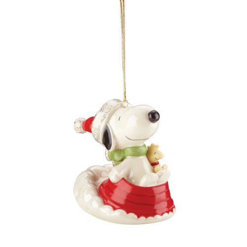 Lenox Sledding with Snoopy Ornament