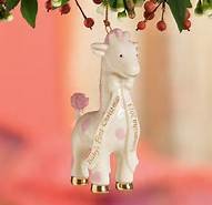 Baby’s First Christmas Giraffe Ornament By Lenox, Pink