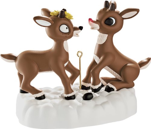 Carlton Heirloom Magic Ornament 2013 Rudolph the Red Nosed Reindeer – Rudolph and Clarice – #CXOR051D