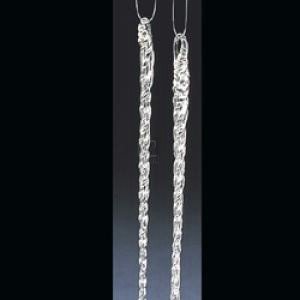 GLASS ICICLE ORNAMENTS Set of 12