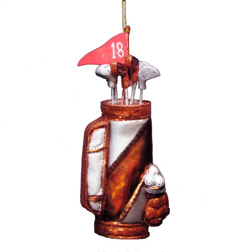 Kurt Adler 5″ Glass Golf Bag Ornament