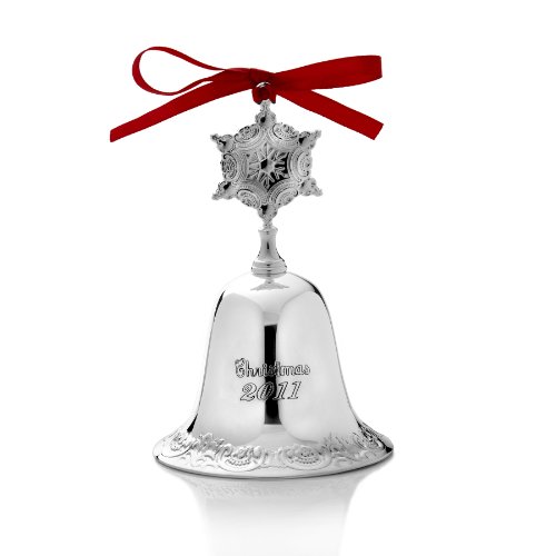 Wallace Grande Baroque Silver Plated 2011 Bell Ornament, 17th Edition