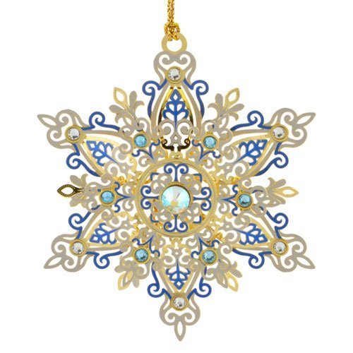 ChemArt 3.25″ Collectible Keepsakes Shimmering Snowflake Christmas Ornament