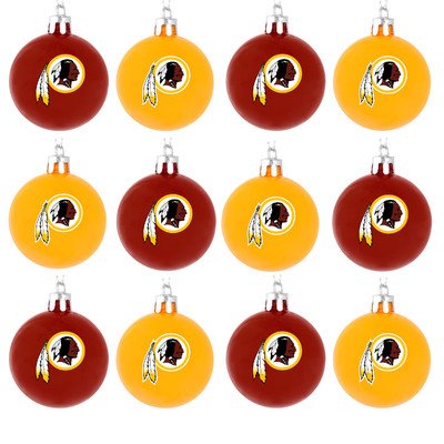 NFL Ball Ornament (Set of 12) NFL Team: Washington Redskins