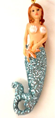Mermaid Holding a Starfish Christmas Ornament