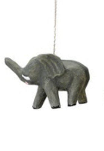 Creative Co-op Paper Mache Safari Animal Ornament, Choice of Animal (elephant)