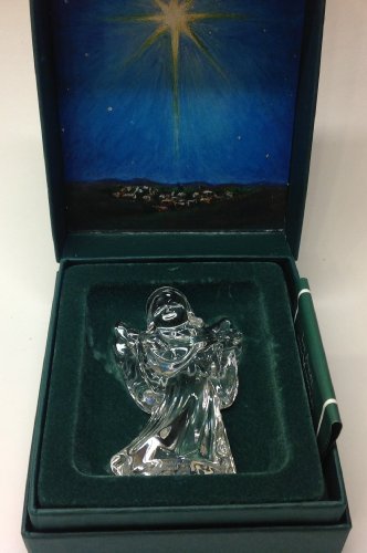 Vintage 1998 Waterford Marquis Miniature Nativity Angel – Angel with Mandolin – Crystal Figurine – With Box