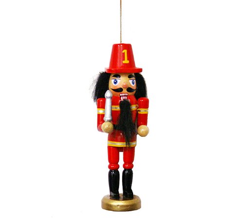 Firefighter Nutcracker Ornament- Christmas Holiday Gift Decor