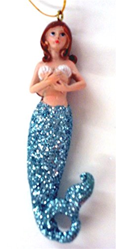 Mermaid Holding a Shell Christmas Ornament