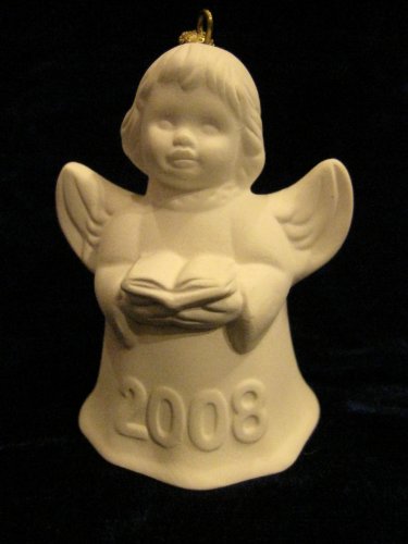 2008 Annual Dated Goebel Angel Bell Ornament -White – 33rd Edition