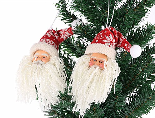 One Santa Claus Head Christmas Xmas Tree Decorations, Ornament Figurine Gift