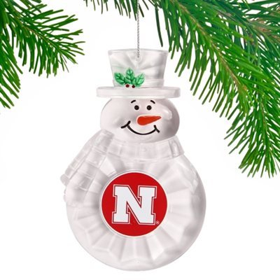 Nebraska Cornhuskers Traditional Snowman Ornament