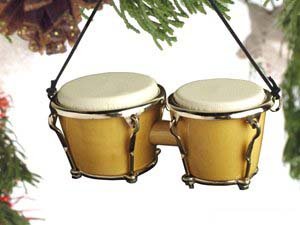 Bongo Drums Ornament – Natural