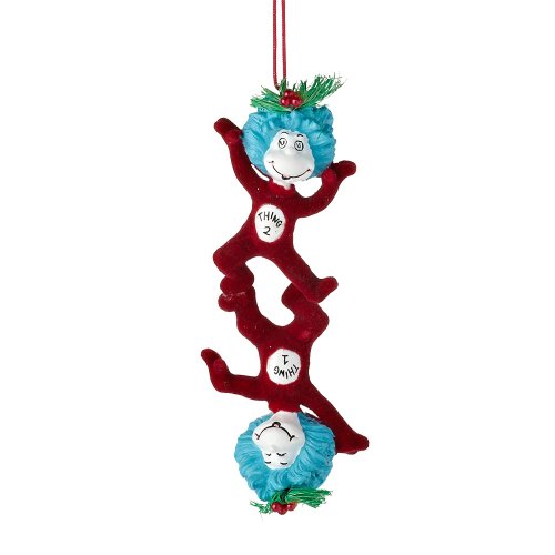 Department 56 Dr. Seuss Thing 1 and Thing 2 Ornament, 5-Inch
