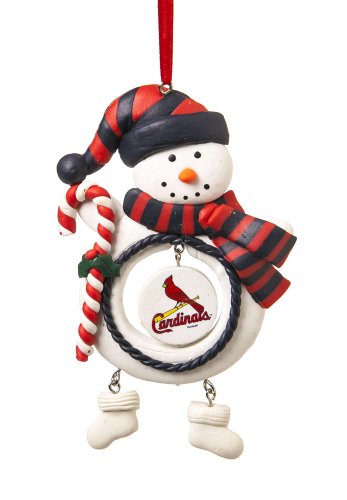 St Louis Cardinals Jolly Christmas Snowman Ornament