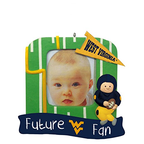 West Virginia Mountaineers Official NCAA 5.25 inch x 5 inch x 2.5 inch Future Fan Photo Frame Christmas Ornament