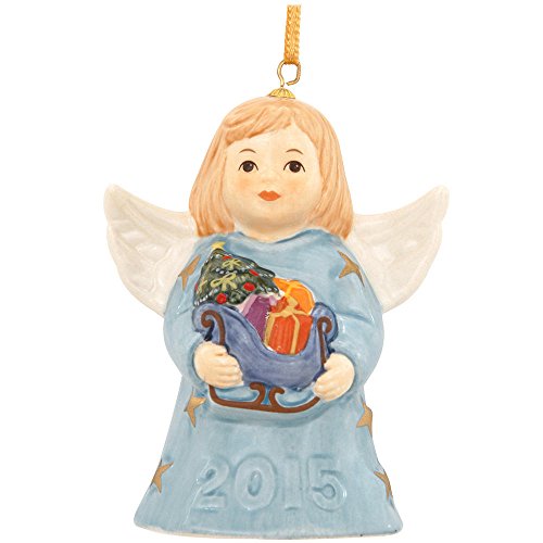 2015 Goebel Annual Dated Angel Bell Ornament Ice Blue 40th Edition