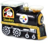 NFL Pittsburgh Steelers Train Blown Glass Ornament by Topperscot