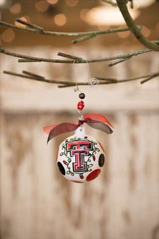 Glory Haus Texas Tech Ball Ornament, 4-Inch