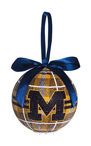 100mm LED Ball Ornament, University of Michigan