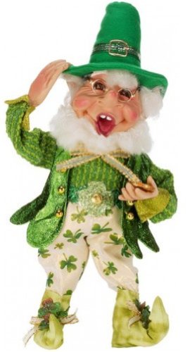 Mark Roberts Elves, Leprechaun Elf, Medium 17 Inches, Packaged with a Tropical Magnet