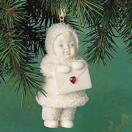 Snowbabies Sealed With A Kiss Ornament Heart Crystal