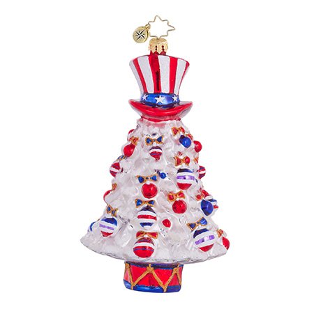 Christopher Radko Star Spangled Spruce Christmas Ornament
