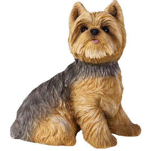 Sandicast Yorkshire Terrier Sculpture, Sitting, Small Size