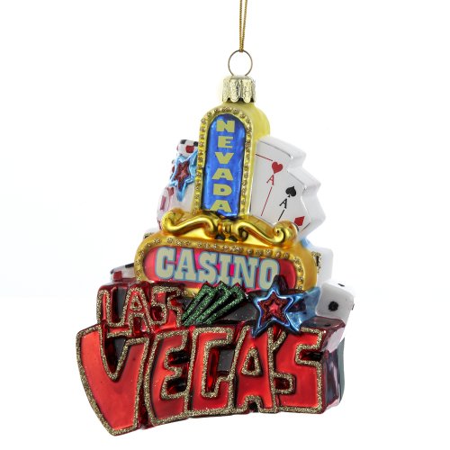 Kurt Adler Glass Las Vegas Ornament, 5-Inch