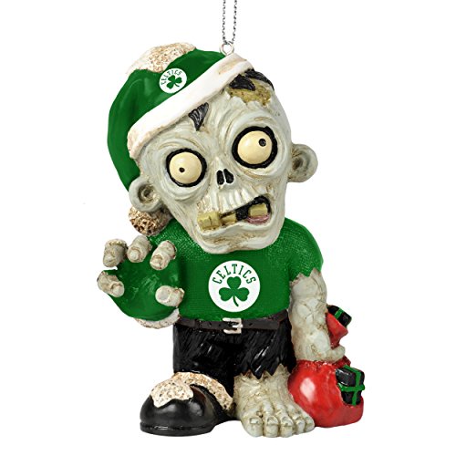 Boston Celtics NBA 2014 Zombie Christmas Hanging Ornament 4″