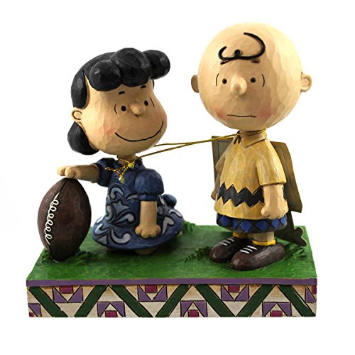 Jim Shore Peanut Collection Never Give Up Football Lucy and Charlie Figurine 5″H (4042376)