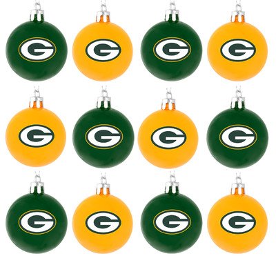 NFL Ball Ornament (Set of 12) NFL Team: Green Bay Packers
