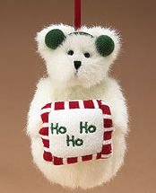 Boyds Ho Ho Ho Snow Bear Plush Ornament #562750 Retired