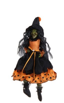 RAZ Imports – Halloween – 15″ Witch Ornaments (Black)