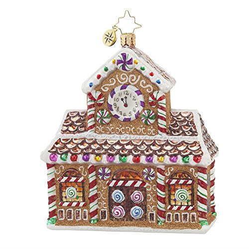 Christopher Radko Candy Station Gingerbread Glass Christmas Ornament