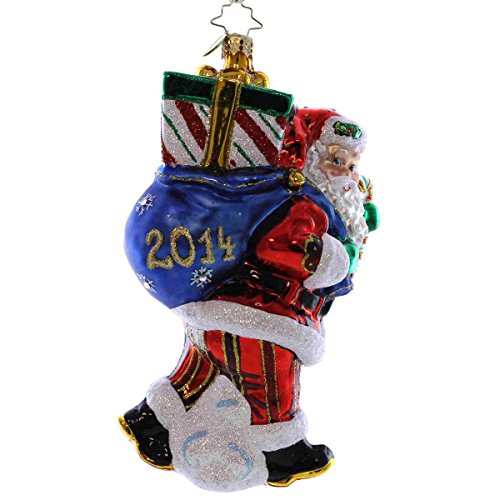 Christopher Radko Dated 2014 Perfect Timing Nick Glass Christmas Ornament – 5″h. – 1017229
