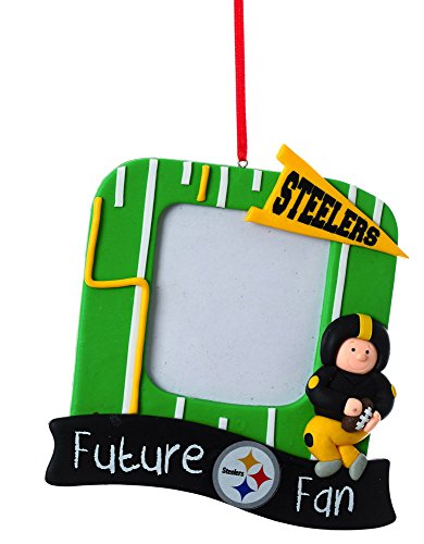 Pittsburgh Steelers Official NFL 5.25 inch x 5 inch x 2.5 inch Future Fan Photo Frame Christmas Ornament