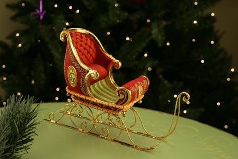 Patience Brewster Dashaway Sleigh Ornament – Krinkles Christmas Décor New 08-30561