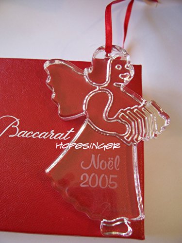 BACCARAT Crystal 2005 ANGEL with Accordion Ornament
