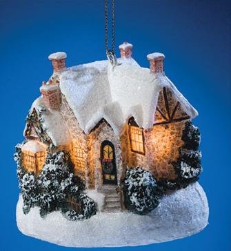Thomas Kinkade Christmas Moonlight Cottage Ornament – 2006