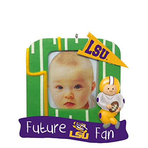 LSU Tigers Official NCAA 5.25 inch x 5 inch x 2.5 inch Future Fan Photo Frame Christmas Ornament