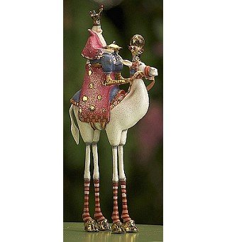 8″ Patience Brewster Krinkles Magi Arrives on Camel Christmas Ornament