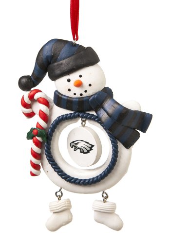 Philadelphia Eagles Jolly Christmas Snowman Ornament