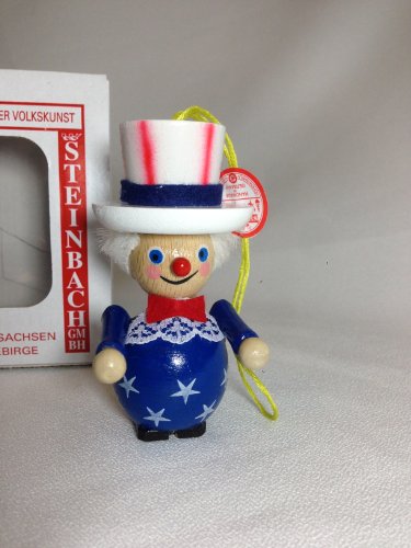 Steinbach Hand Made German Wooden Christmas Ornament Patriotic Uncle Sam