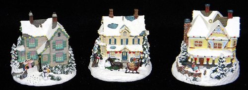 Thomas Kinkade Cottage Ornaments Winter Memories Illuminated Collection 2nd Issue 2000