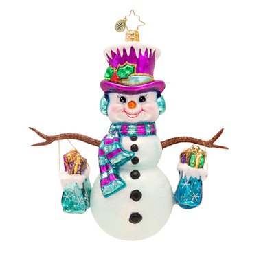 Christopher Radko Frosty Shopper Christmas Ornament