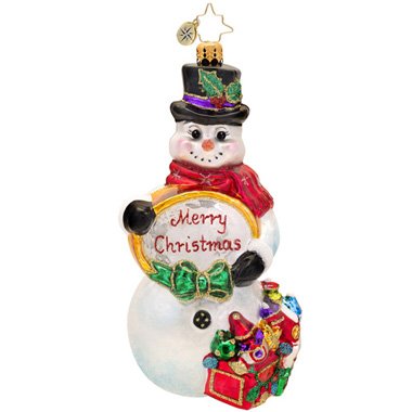 Christopher Radko – Snowtime Like Christmastime – Heirloom Collectable Christmas Ornament