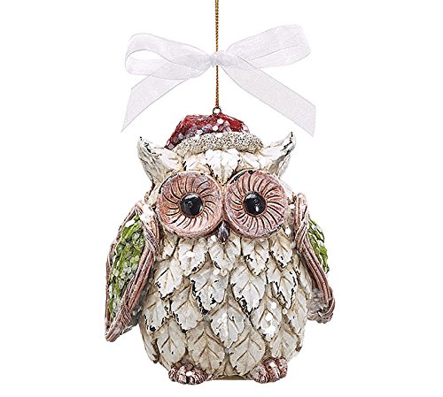 Santa Owl Christmas Ornaments – Holiday Ornament Gift Decor